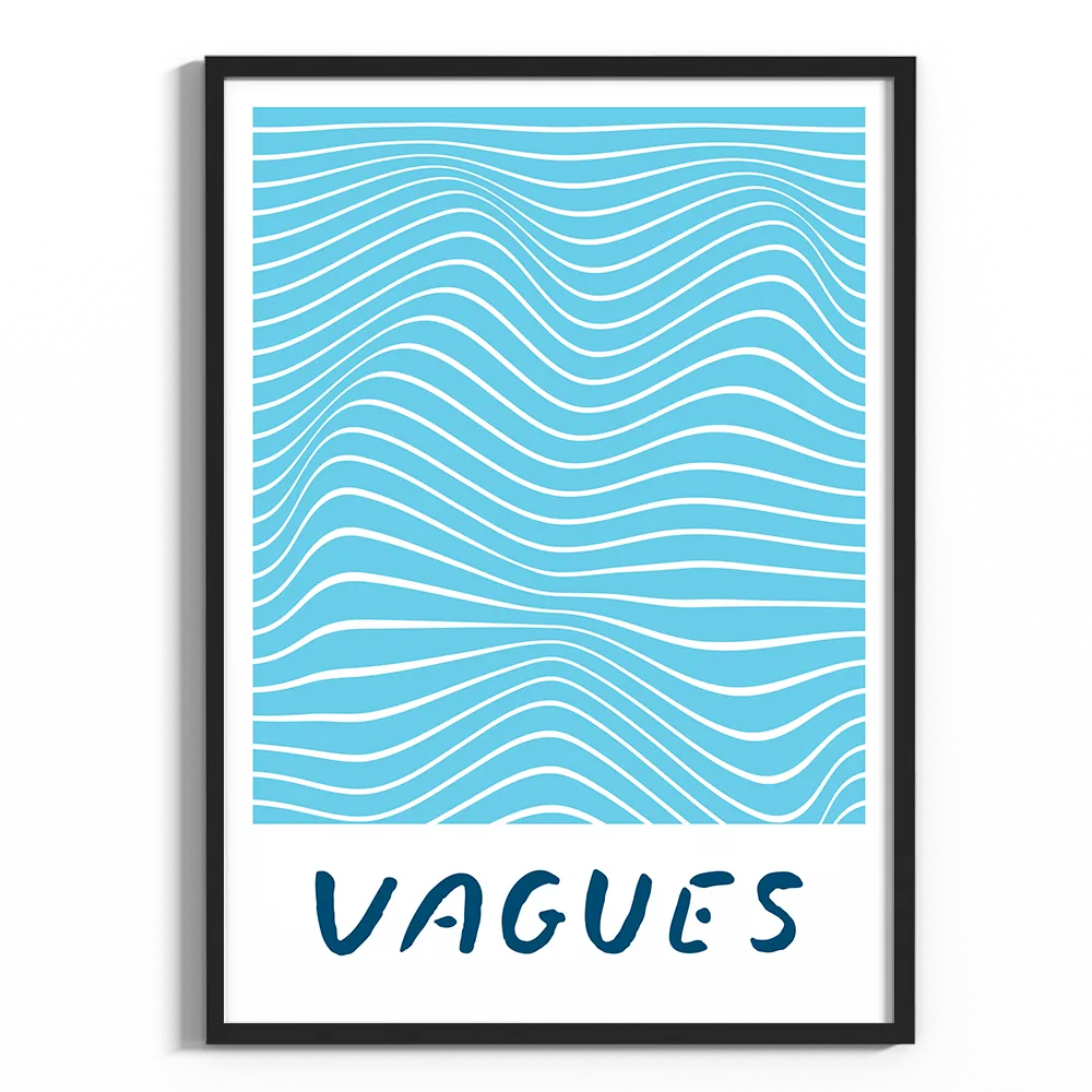affiche vagues - art abstrait