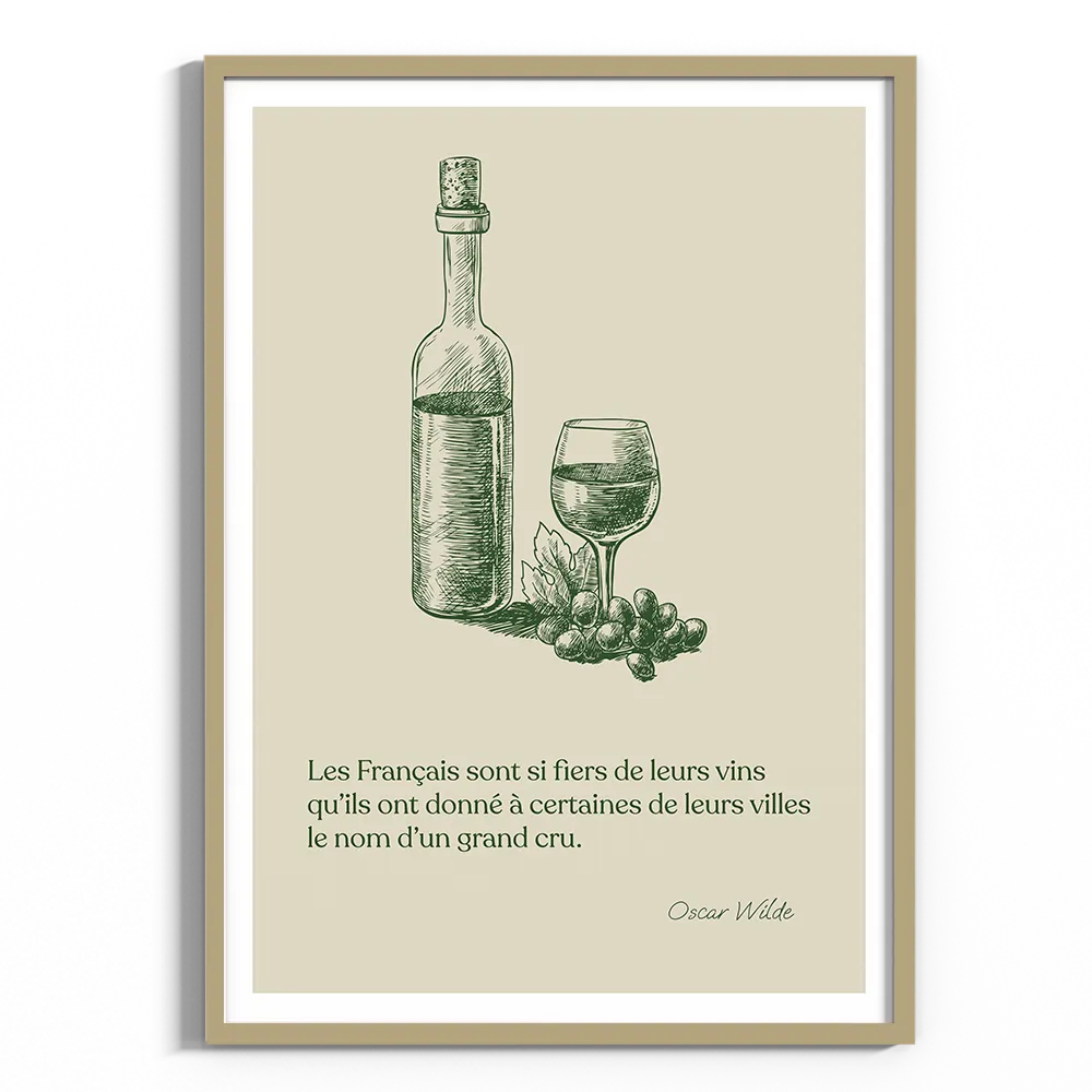 affiche vin - citation oscar wilde