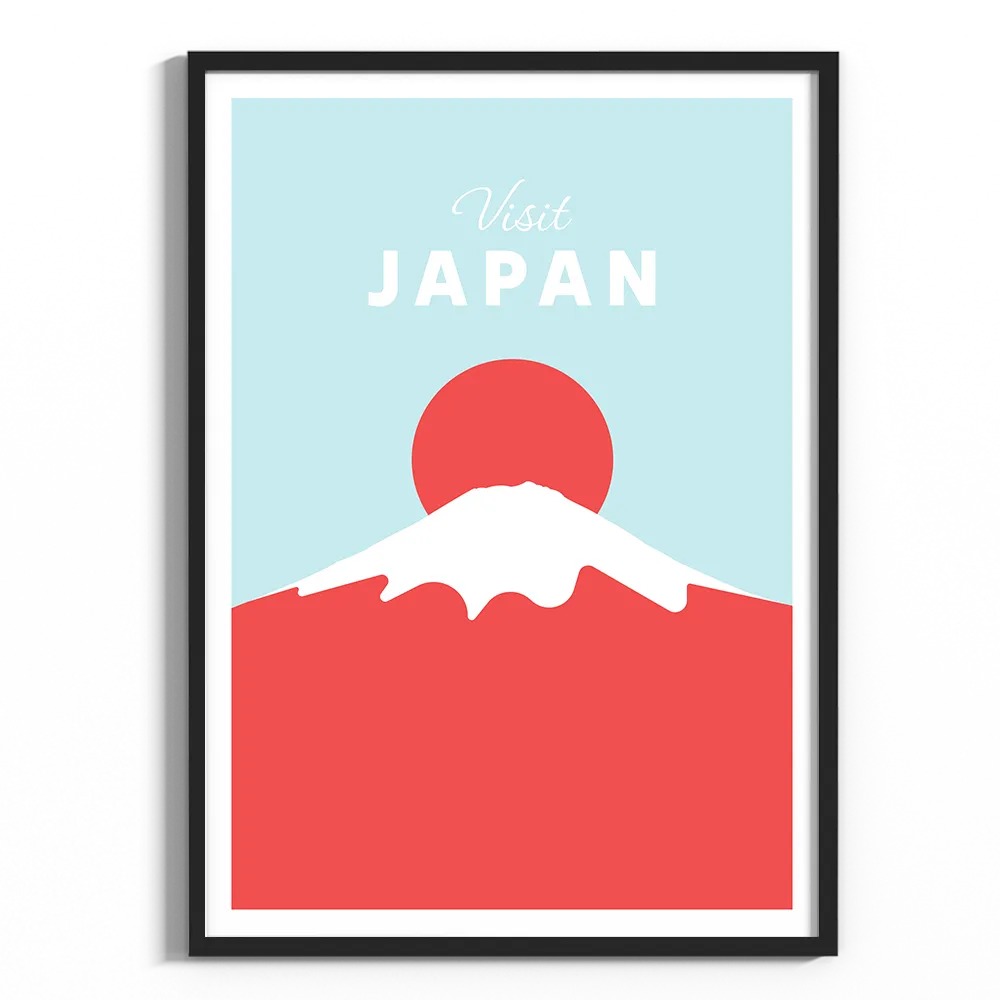 affiche visit japan - illustration poster japon